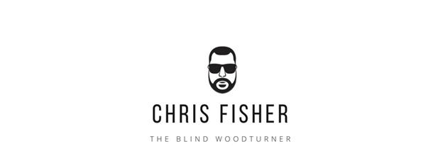 “Chris Fisher, The Blind Woodturner” logo