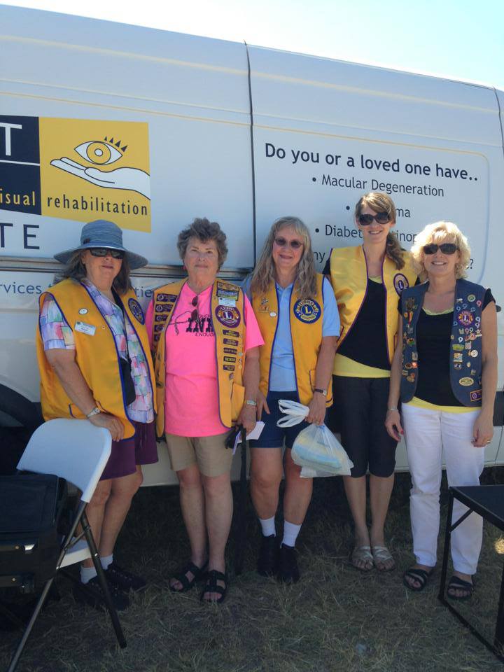 Group of Sterling Lions Club members show off the outreach program with CEO Denny and COO Melody